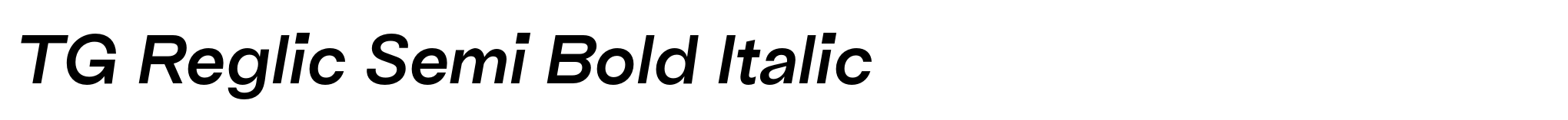 TG Reglic Semi Bold Italic image